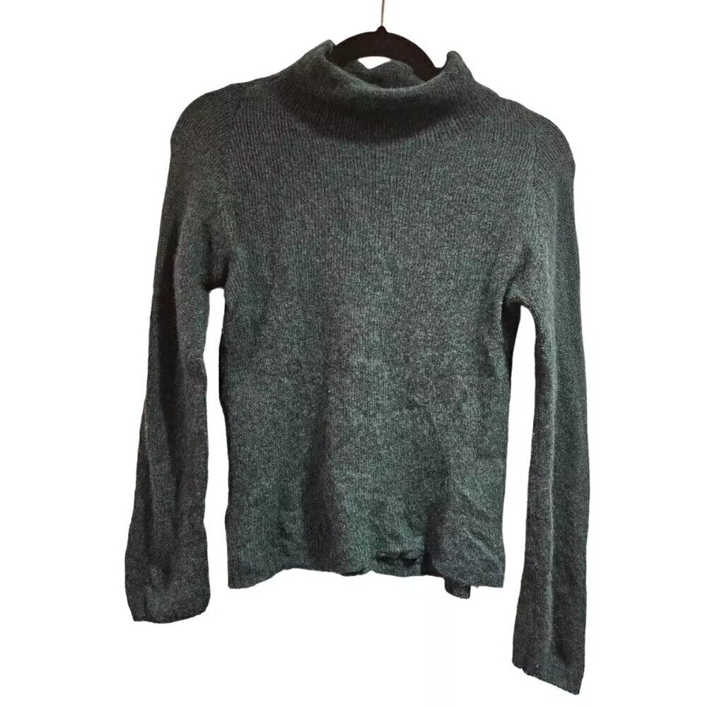 Aspen Cashmere Mock-Neck Pullover Sweater Women's Small Green Made in Italy